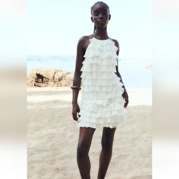 Ruffled Halter Dress