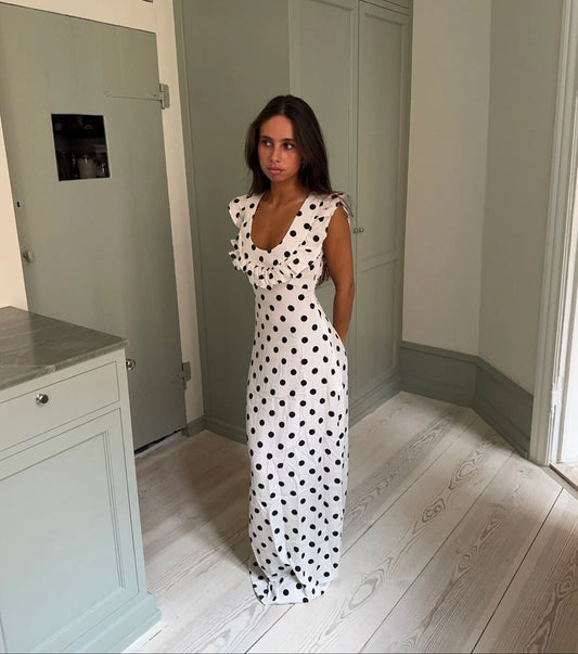 Luna Polka Maxi Dress