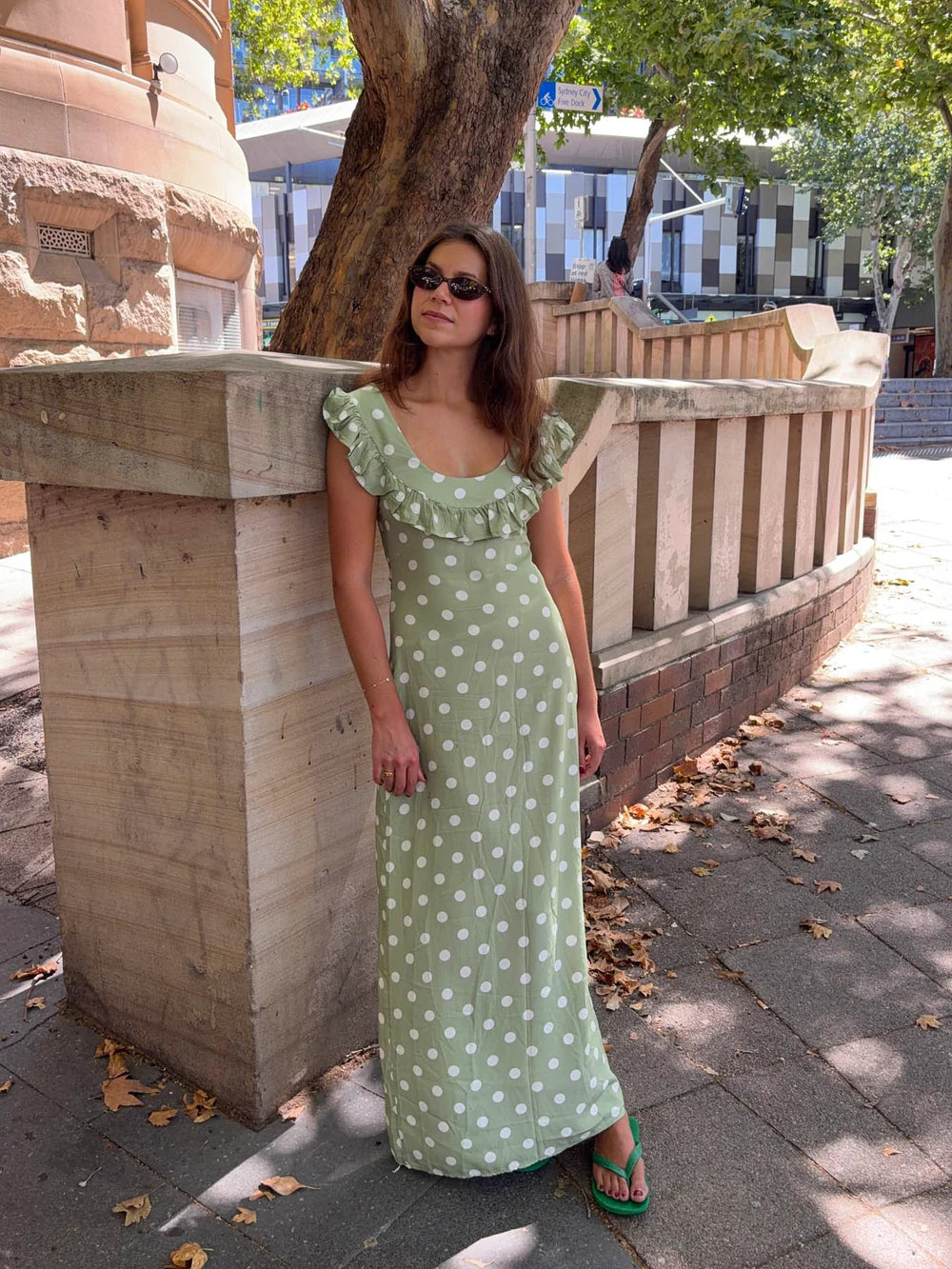Luna Polka Maxi Dress