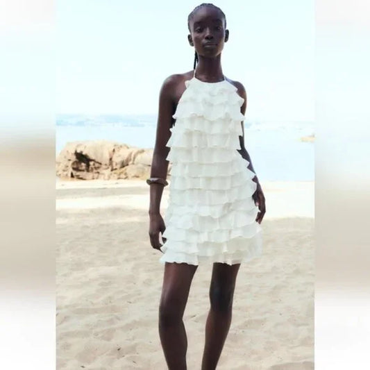 Ruffled Halter Dress